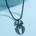 Spider Logo Necklace – Stainless Steel Superhero Pendant Chain for Men