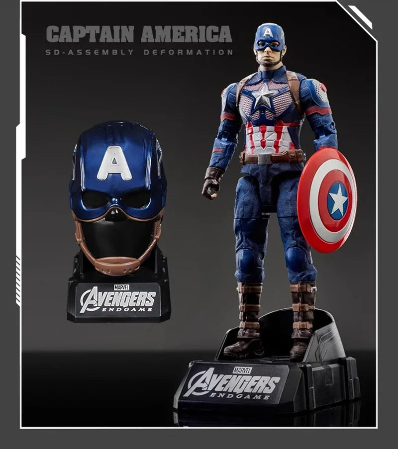 Iron Man MK85 & Captain America Action Figure – Articulated Marvel Collectible Toy
