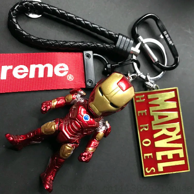Marvel Superhero Keychain – Iron Man, Captain America & Spider-Man Pendant