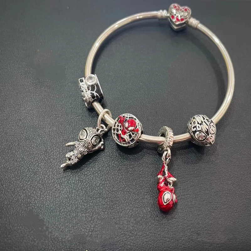 Marvel Spider-Man Charm Bracelet – Mask Clasp & Soaring City Beads