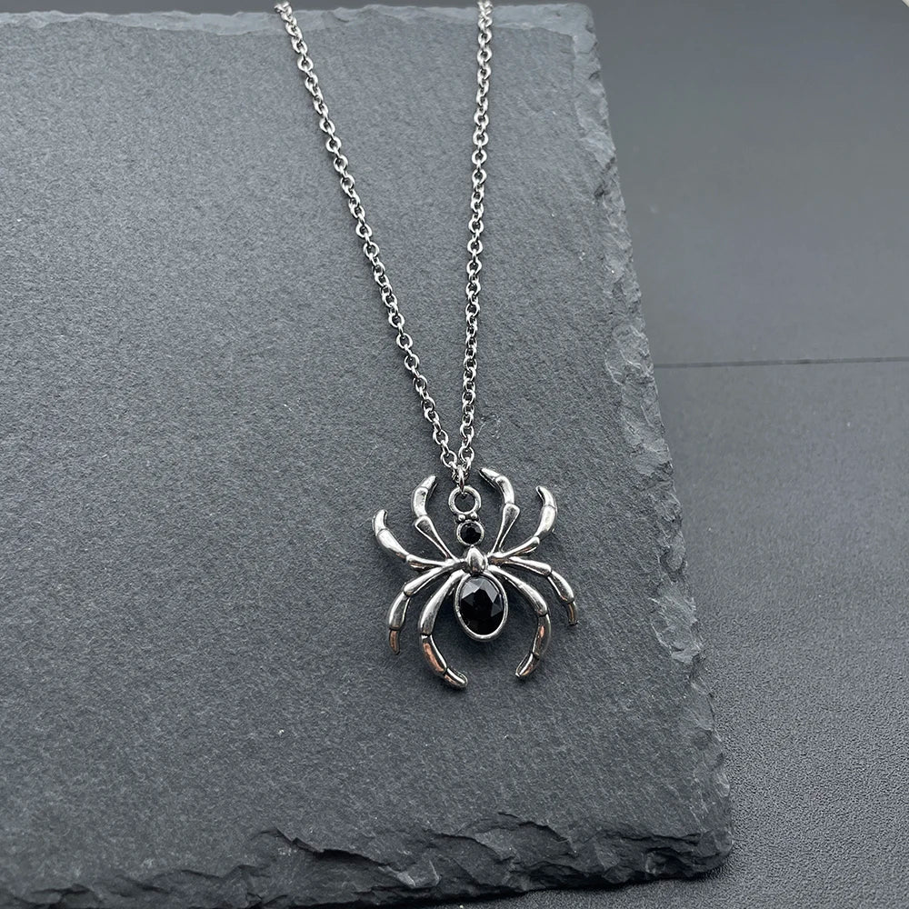 Spider Pendant Necklace – Stainless Steel Chain for Men & Women