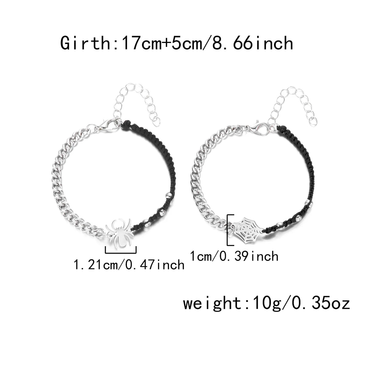 Spider Web Bracelet – Adjustable Unisex Couple & Friendship Jewelry
