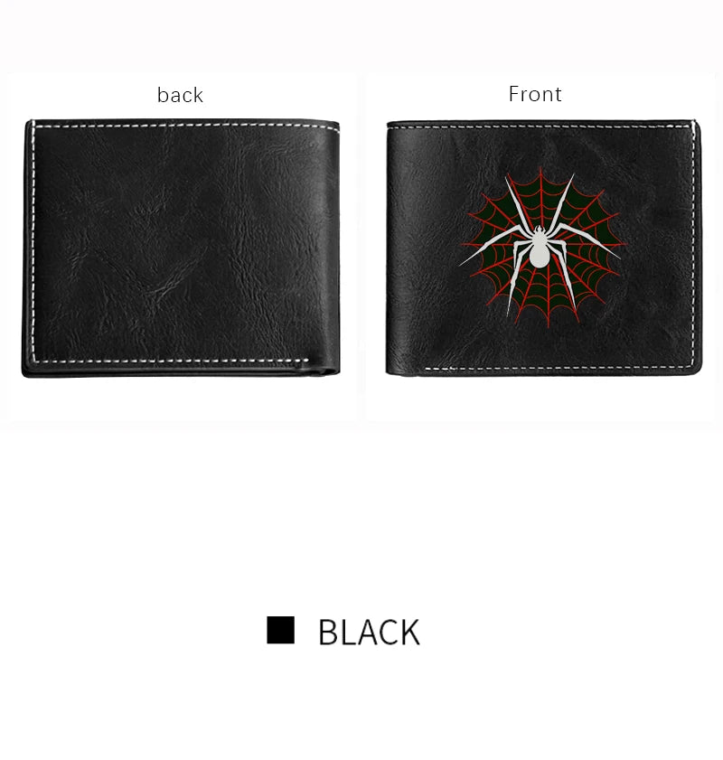 Spider Web PU Leather Wallet – Premium Compact Men’s Business Wallet