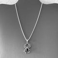 925 Sterling Silver Spider Necklace – Elegant Animal Pendant Jewelry for Women