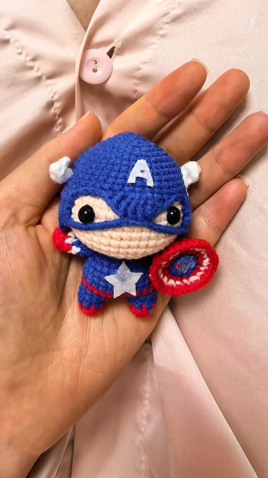 Spider-Man & Venom Crochet Plush Keychain – Handmade Backpack Charm