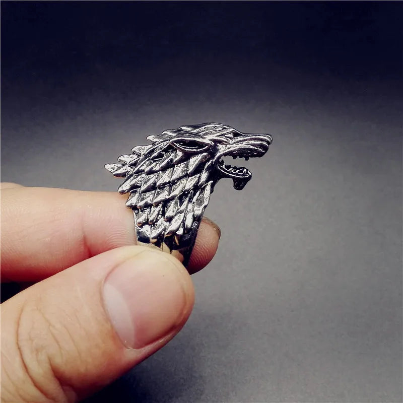 Game of Thrones Direwolf Ring – Retro Gothic Open Ring