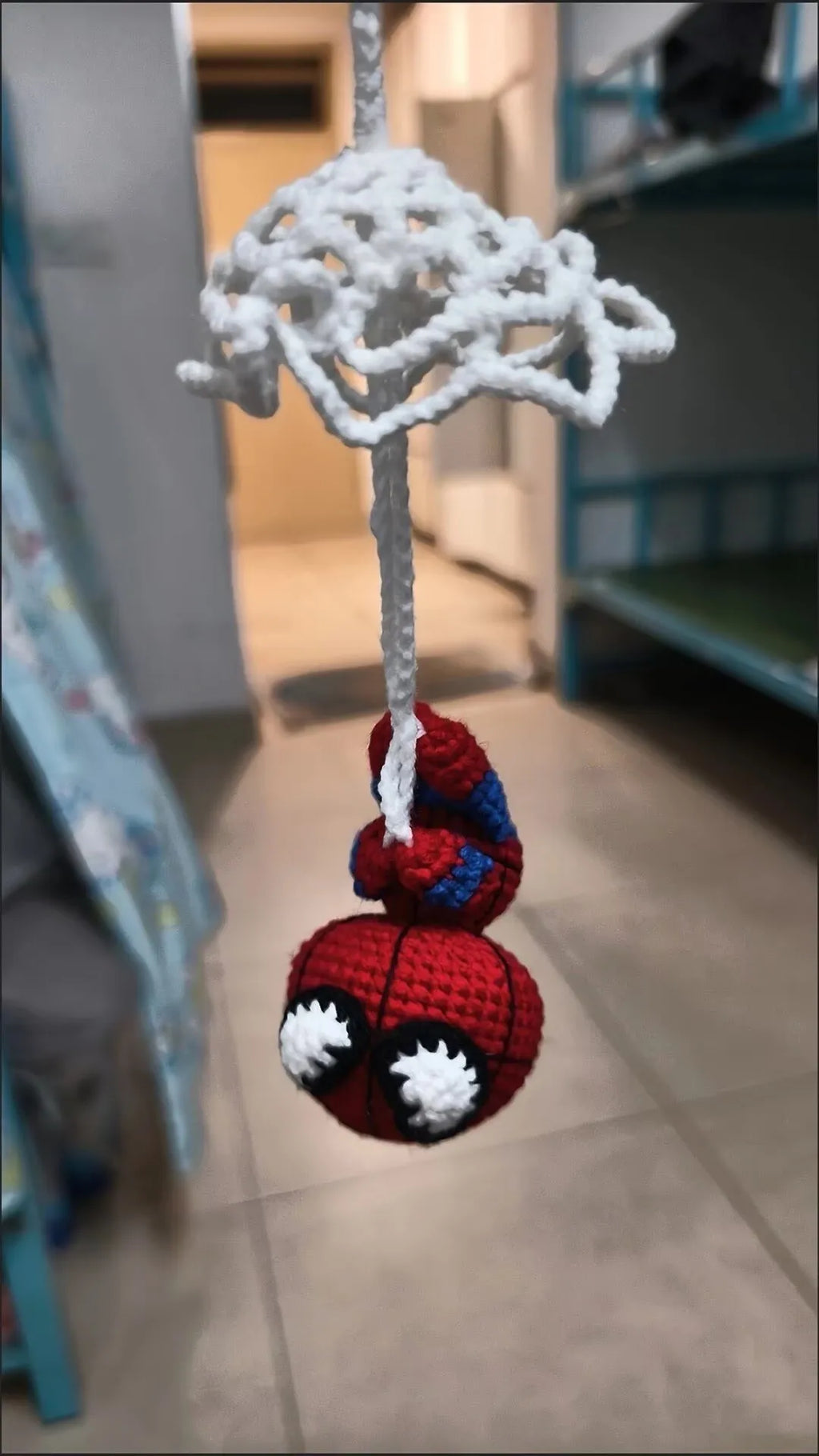 Spider-Man & Venom Crochet Plush Keychain – Handmade Backpack Charm