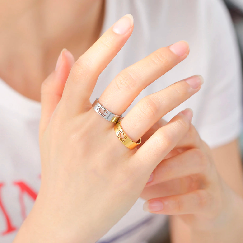 Spider Ring – 6mm Stainless Steel Unisex Punk & Hip-Hop Jewelry
