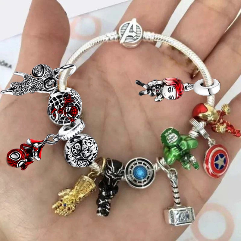 Marvel Avengers Charm Bracelet – Captain America, Iron Man, Thor & Hulk