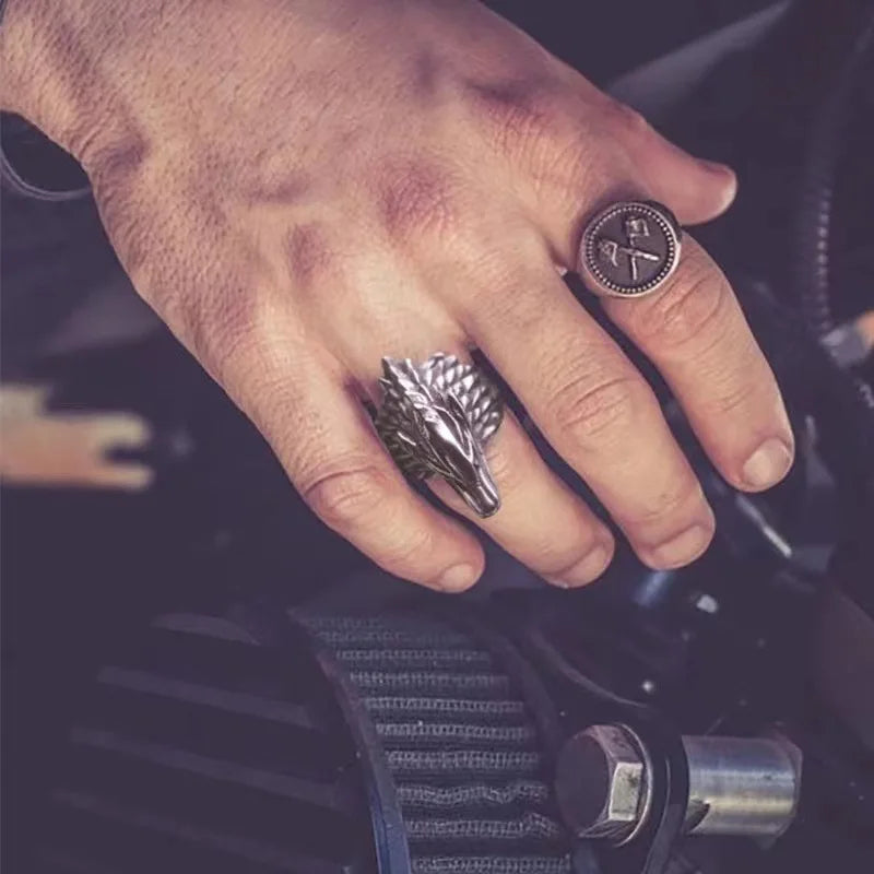 Game of Thrones Direwolf Ring – Retro Gothic Open Ring
