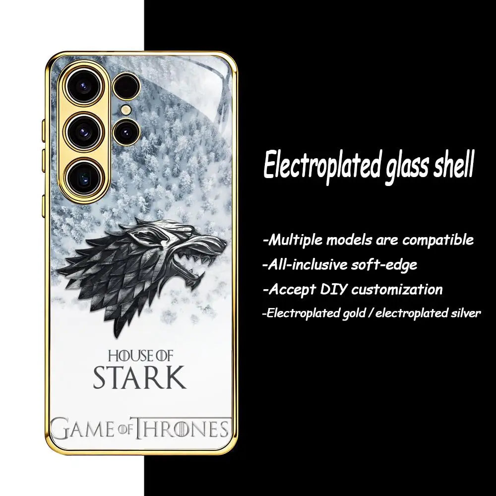 Game of Thrones Samsung Galaxy Case – Electroplated Glass Protective Phone Cover