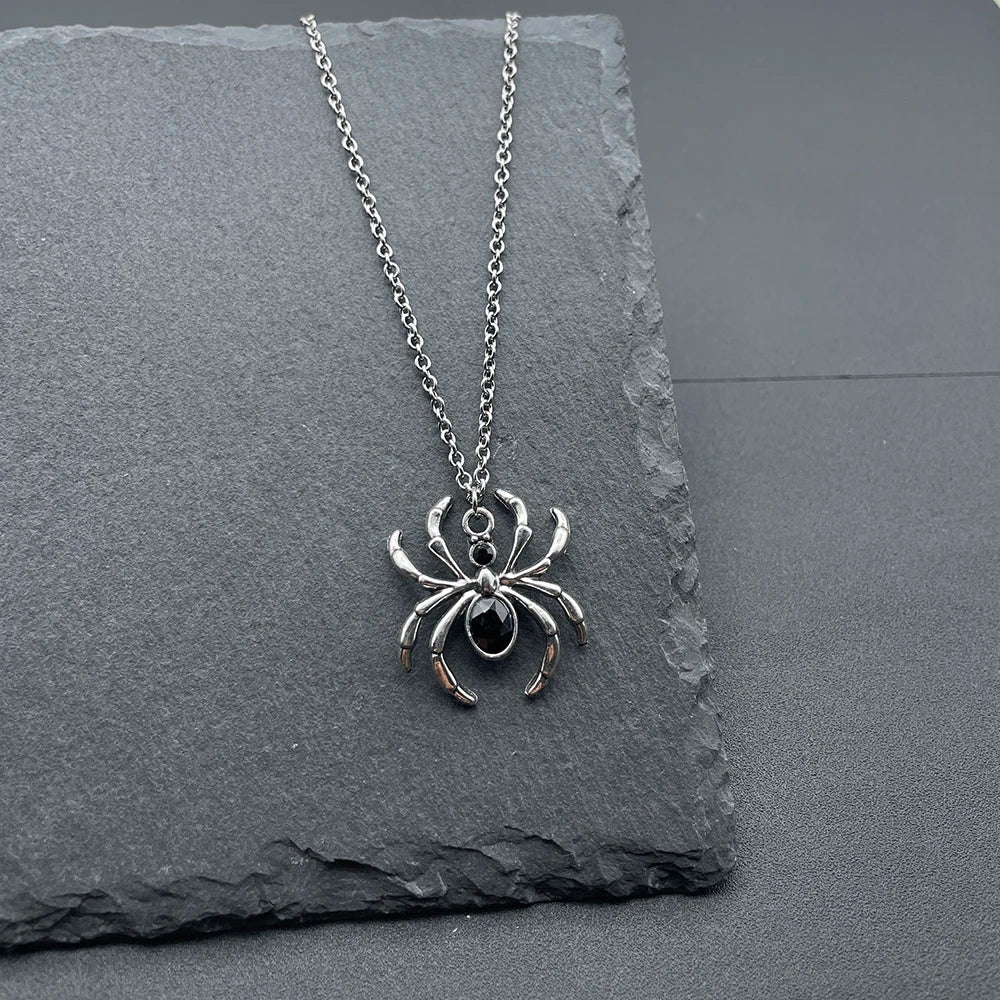 Spider Pendant Necklace – Stainless Steel Chain for Men & Women