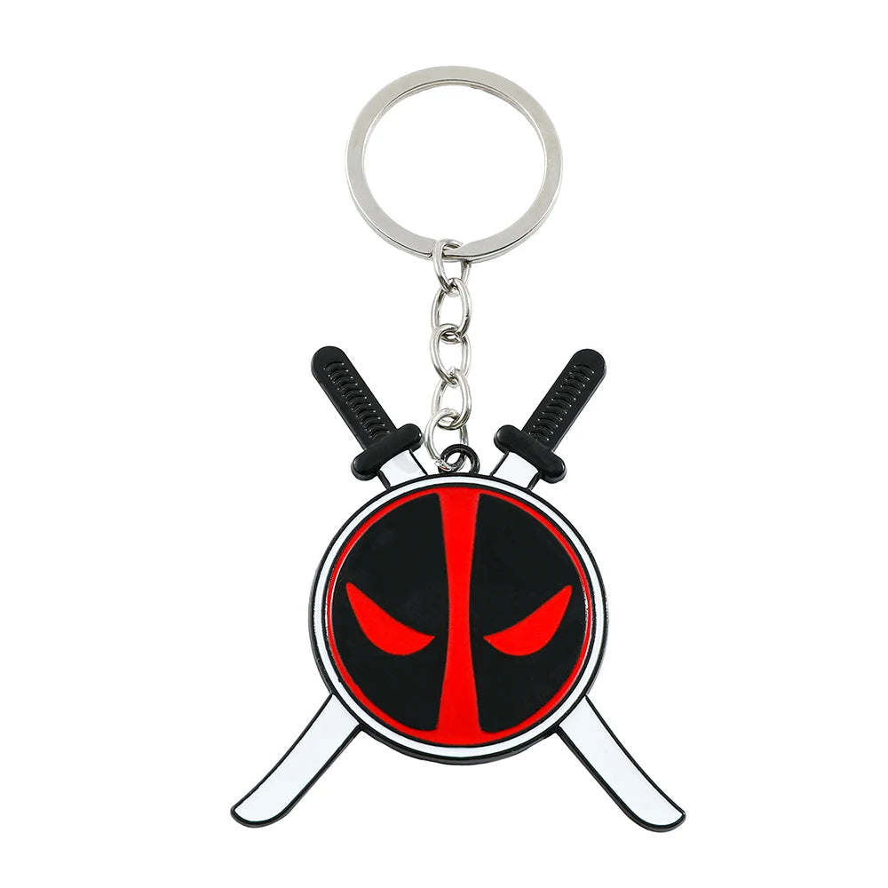 Deadpool Mask Keychain – Marvel Metal Enamel Pendant & Keyring