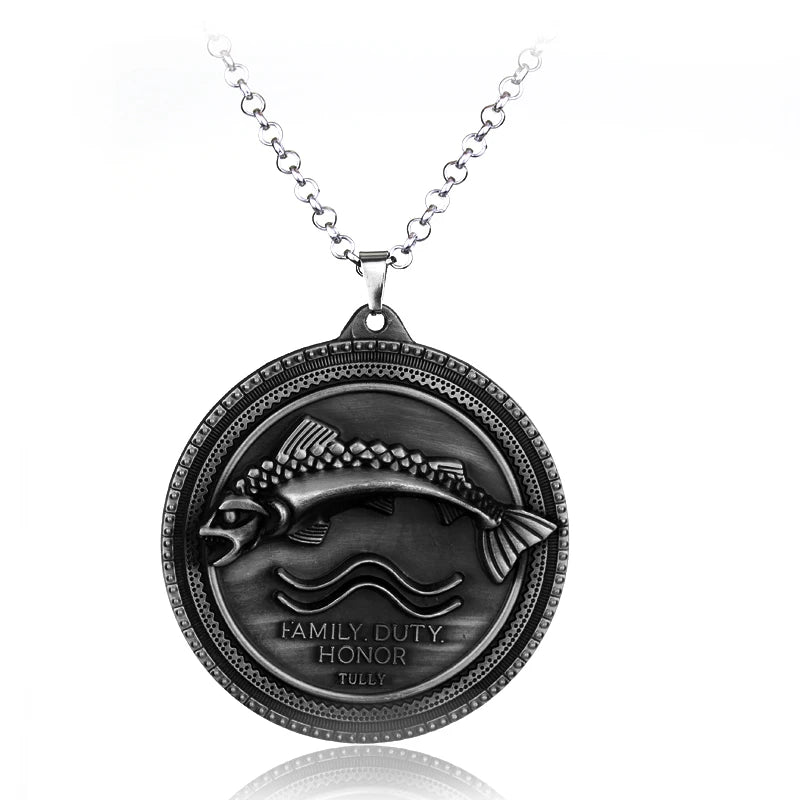 Game of Thrones House Stark Wolf Keychain – “Winter Is Coming” 3D Pendant