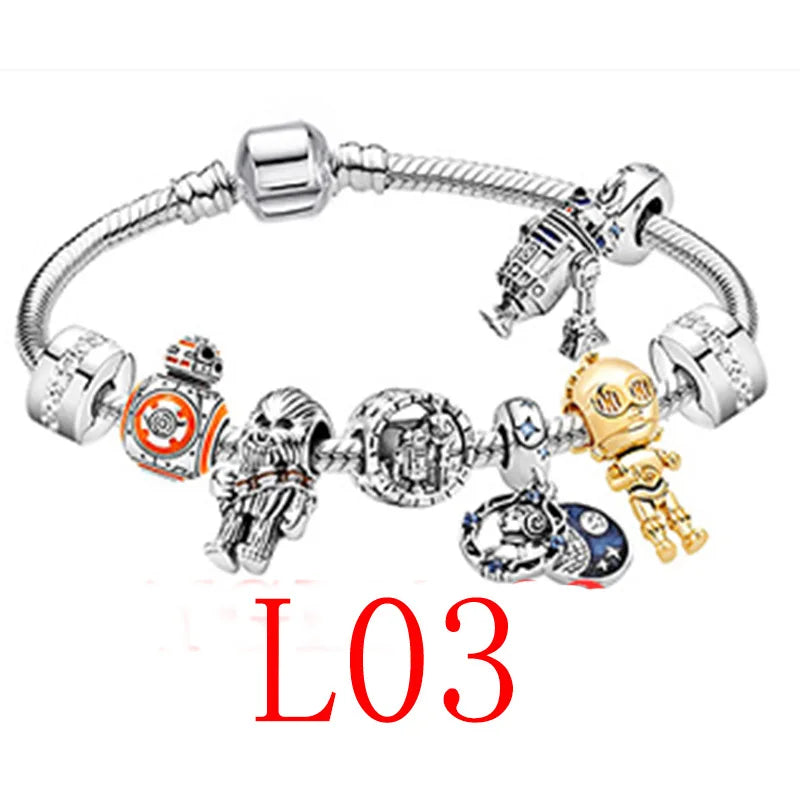 Marvel Avengers Charm Bracelet – Captain America, Iron Man, Thor & Hulk