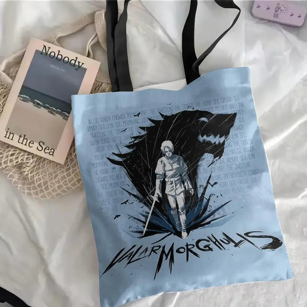 Game of Thrones Floral Canvas Tote Bag – Large Reversible Everyday Shoulder Bag
