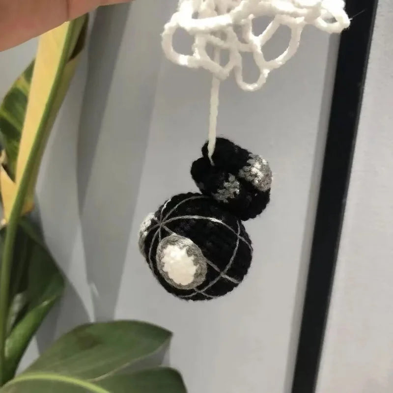 Spider-Man & Venom Crochet Plush Keychain – Handmade Backpack Charm