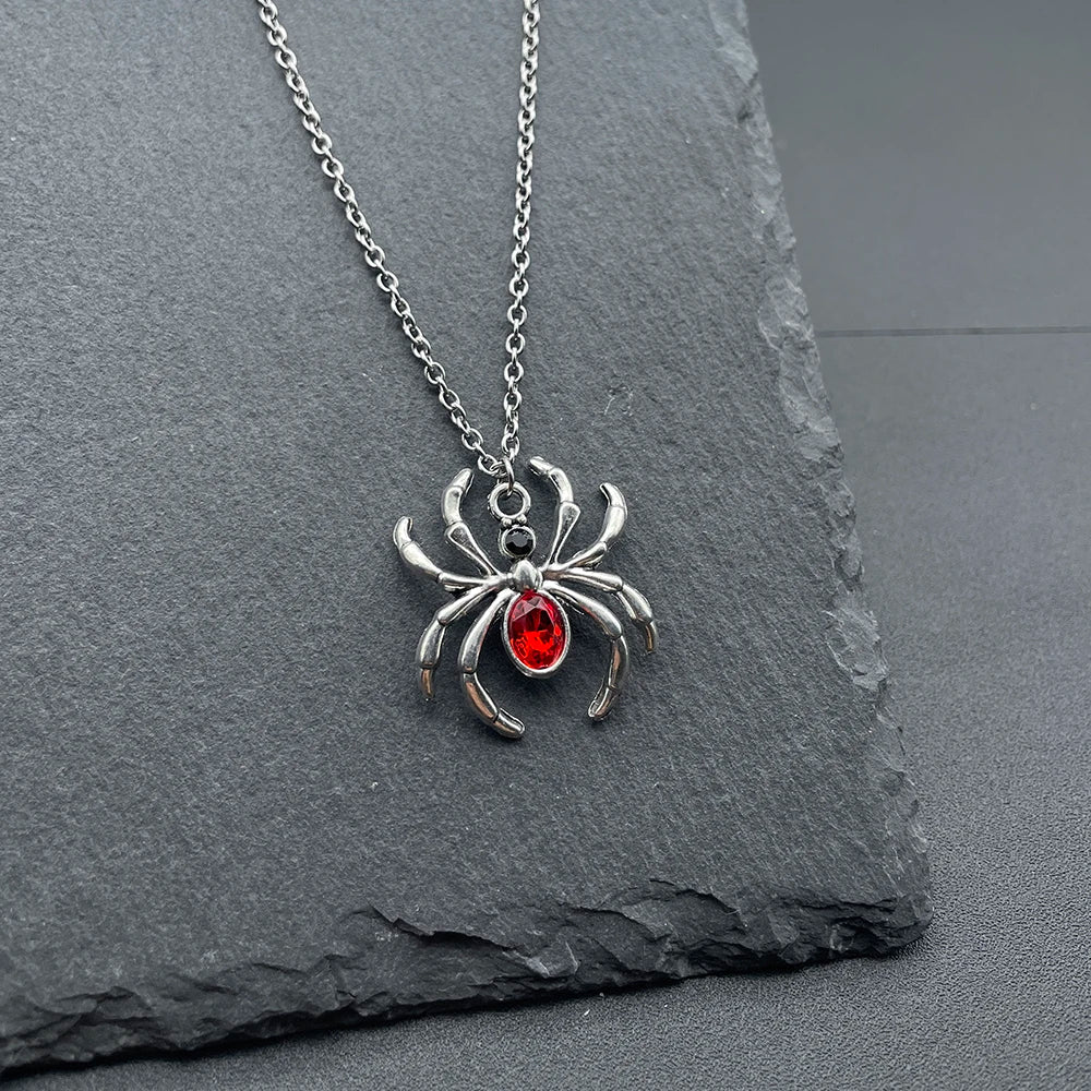 Spider Pendant Necklace – Stainless Steel Chain for Men & Women