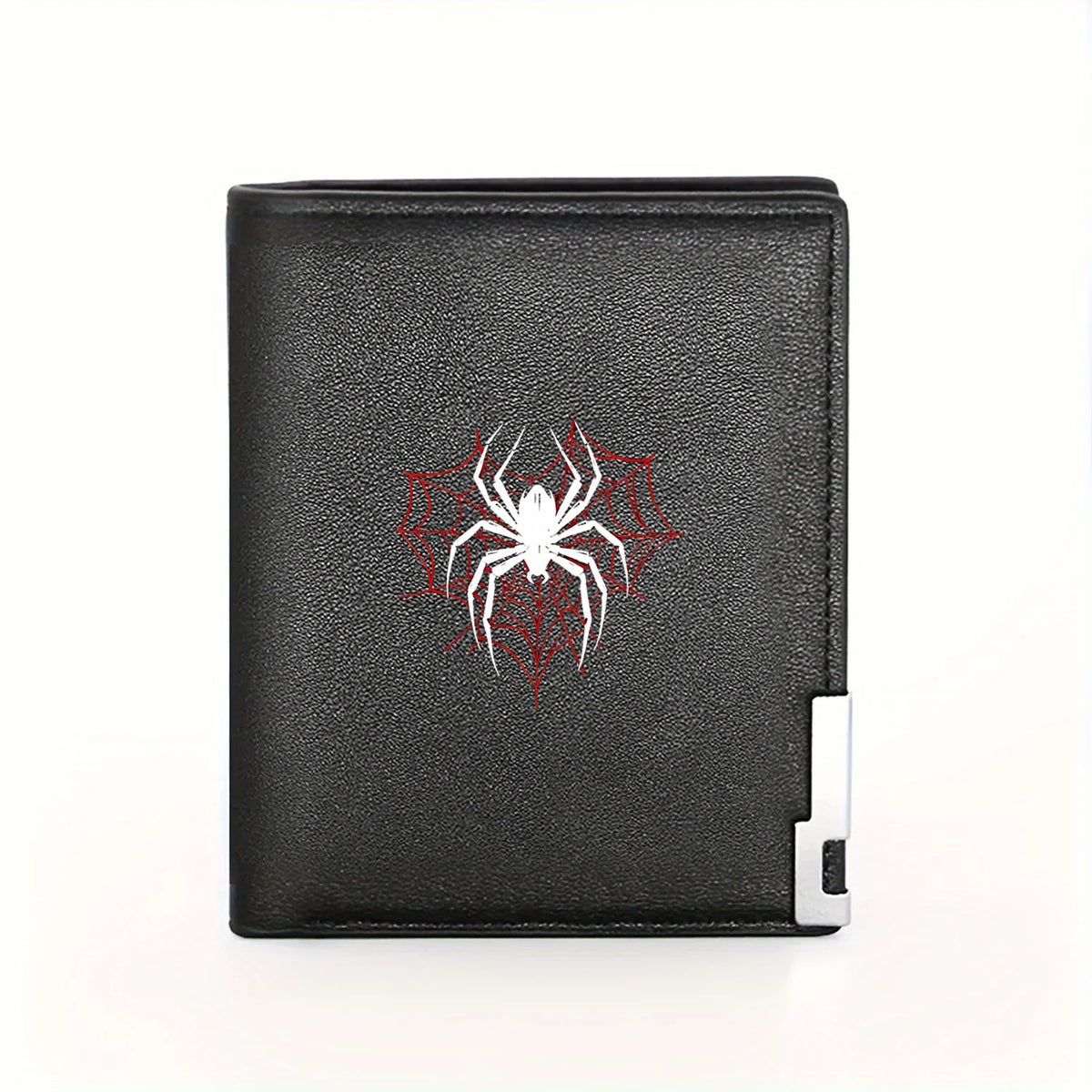 Spider Web Graphic Wallet – Stylish Minimalist Men’s Casual Wallet
