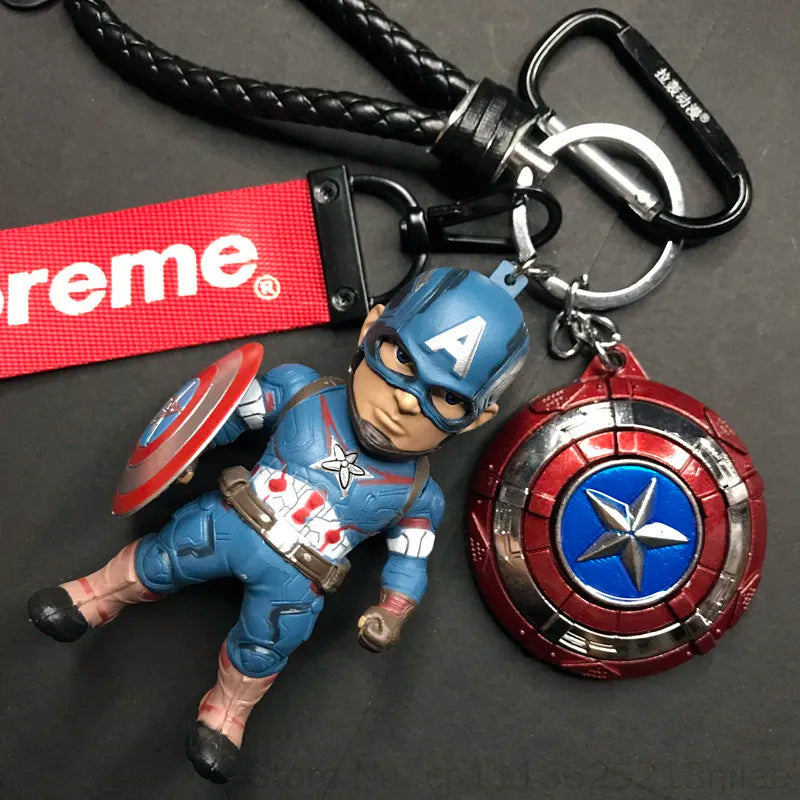 Marvel Superhero Keychain – Iron Man, Captain America & Spider-Man Pendant