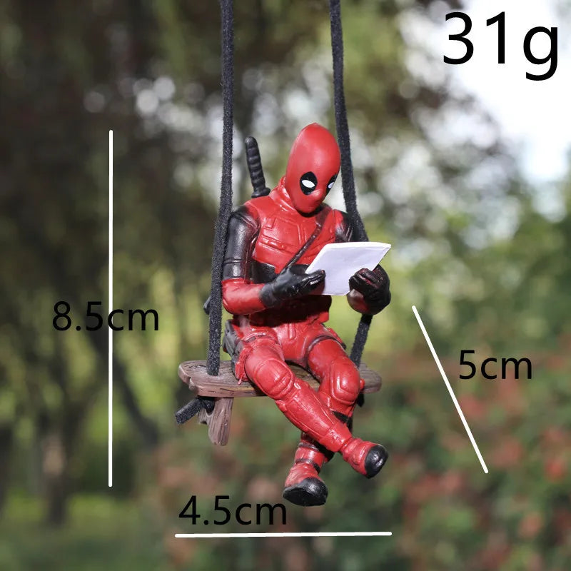 Deadpool Rearview Mirror Pendant – Marvel Car Hanging Figure