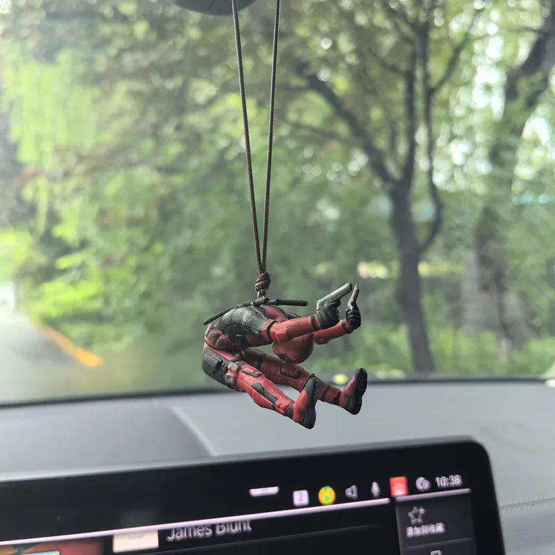 Deadpool Rearview Mirror Pendant – Marvel Car Hanging Figure