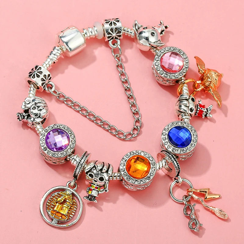Marvel Spider-Man Charm Bracelet – Mask Clasp & Soaring City Beads