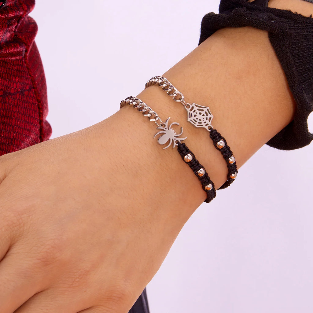 Spider Web Bracelet – Adjustable Unisex Couple & Friendship Jewelry