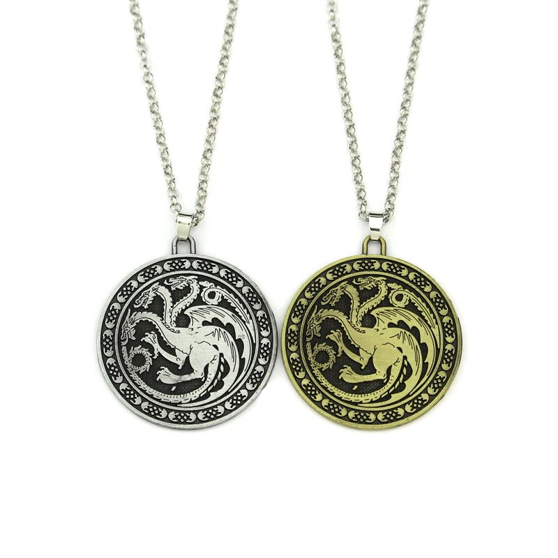 Game of Thrones House Targaryen Dragon Necklace – Vintage Pendant