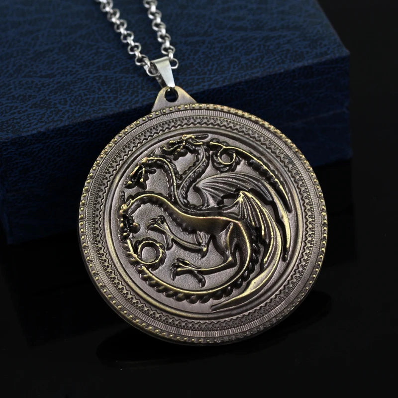 Game of Thrones House Targaryen Dragon Necklace – Vintage Pendant