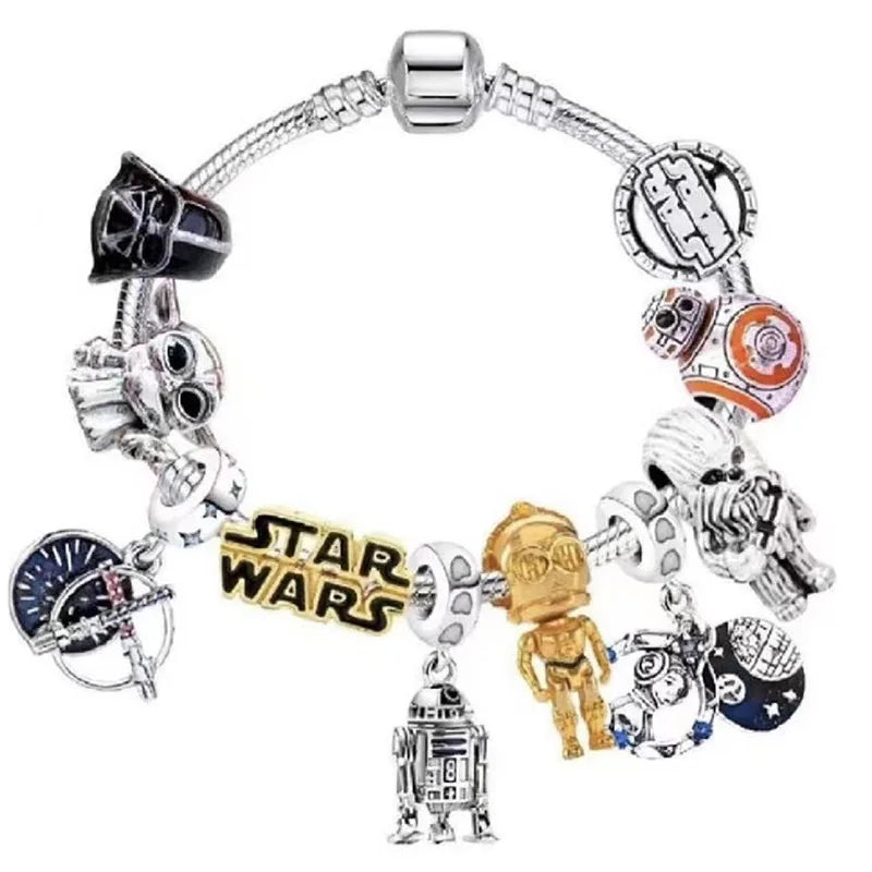 Marvel Spider-Man Charm Bracelet – Mask Clasp & Soaring City Beads