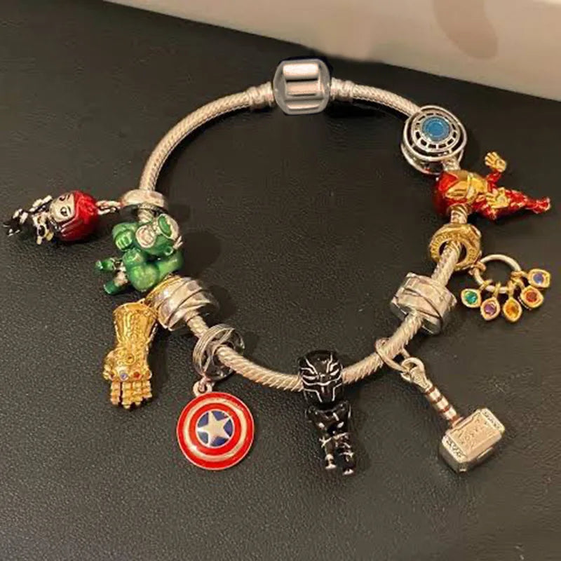 Marvel Avengers Charm Bracelet – Captain America, Iron Man, Thor & Hulk