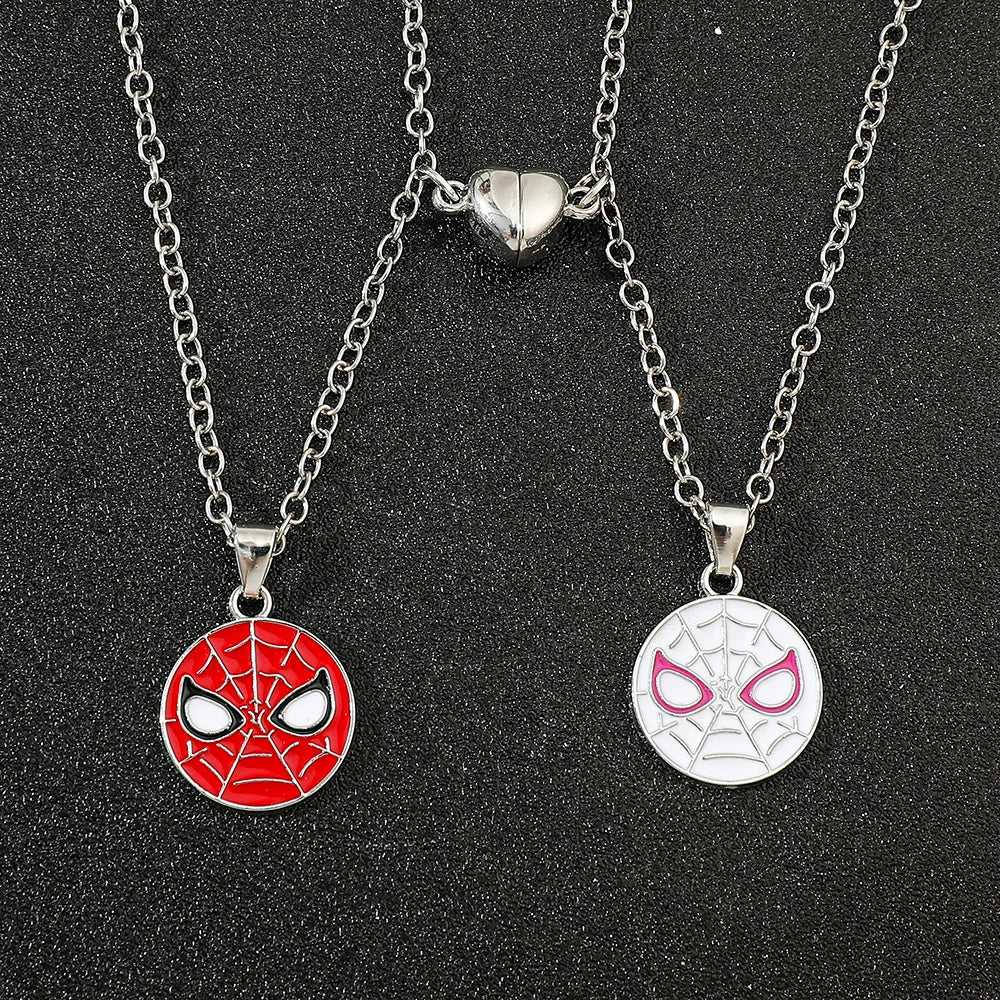 Spider-Man Couple Necklace Set – 2-Piece Marvel Pendant Jewelry