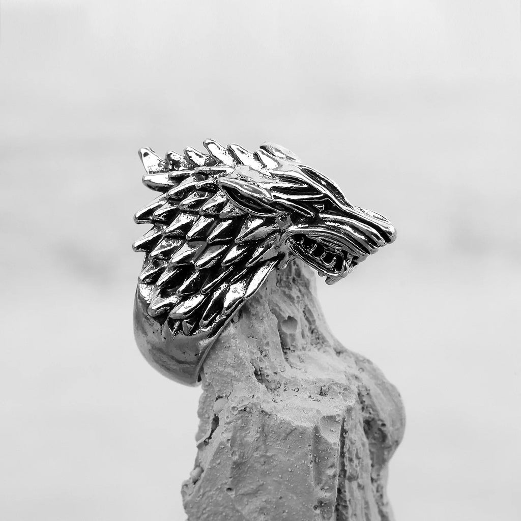 Game of Thrones Direwolf Ring – Retro Gothic Open Ring
