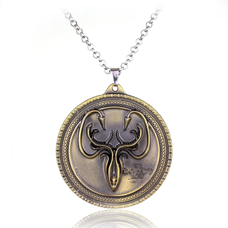 Game of Thrones House Stark Wolf Keychain – “Winter Is Coming” 3D Pendant