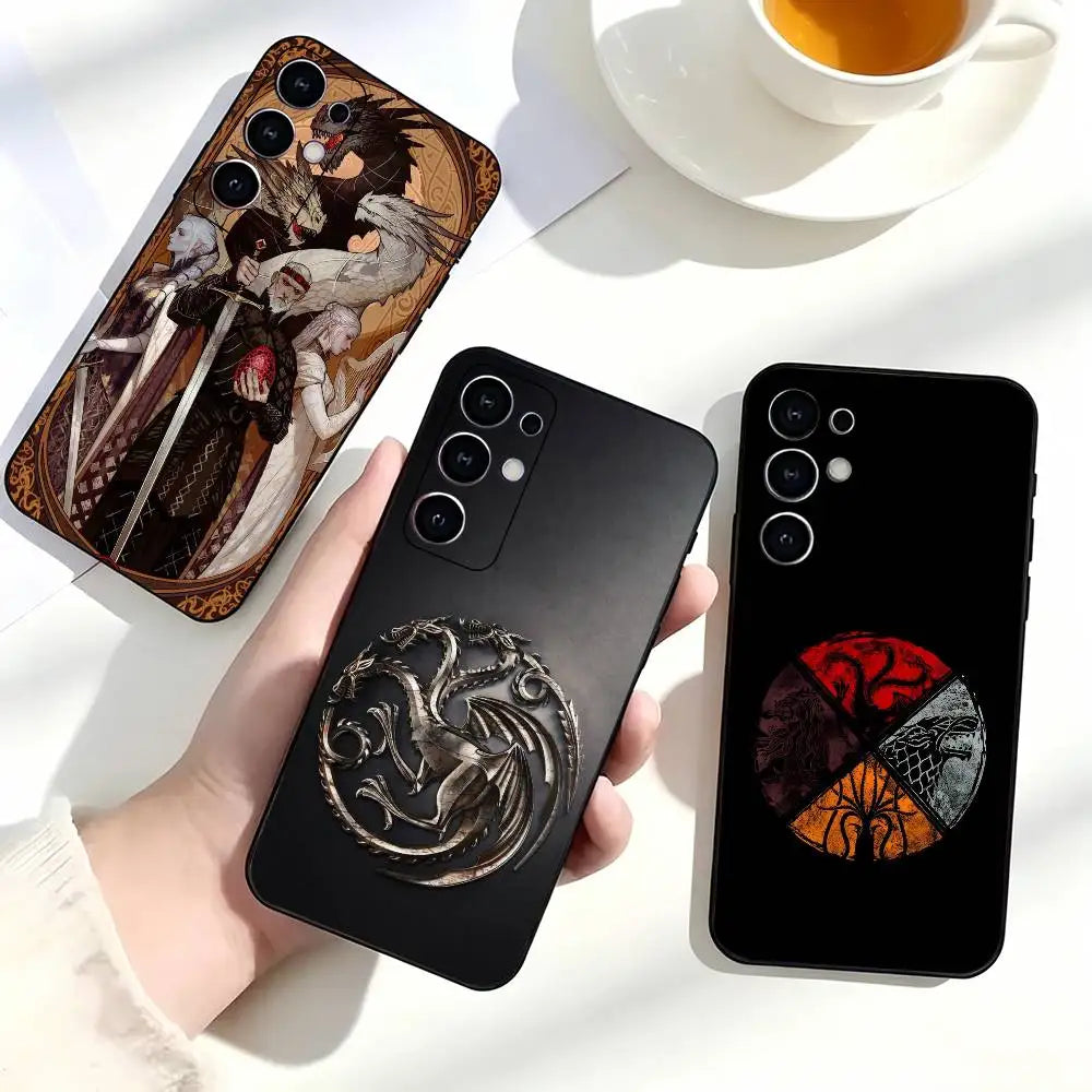 Game of Thrones Samsung Galaxy Case – Soft Silicone Black Phone Cover