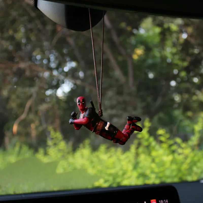 Deadpool Rearview Mirror Pendant – Marvel Car Hanging Figure