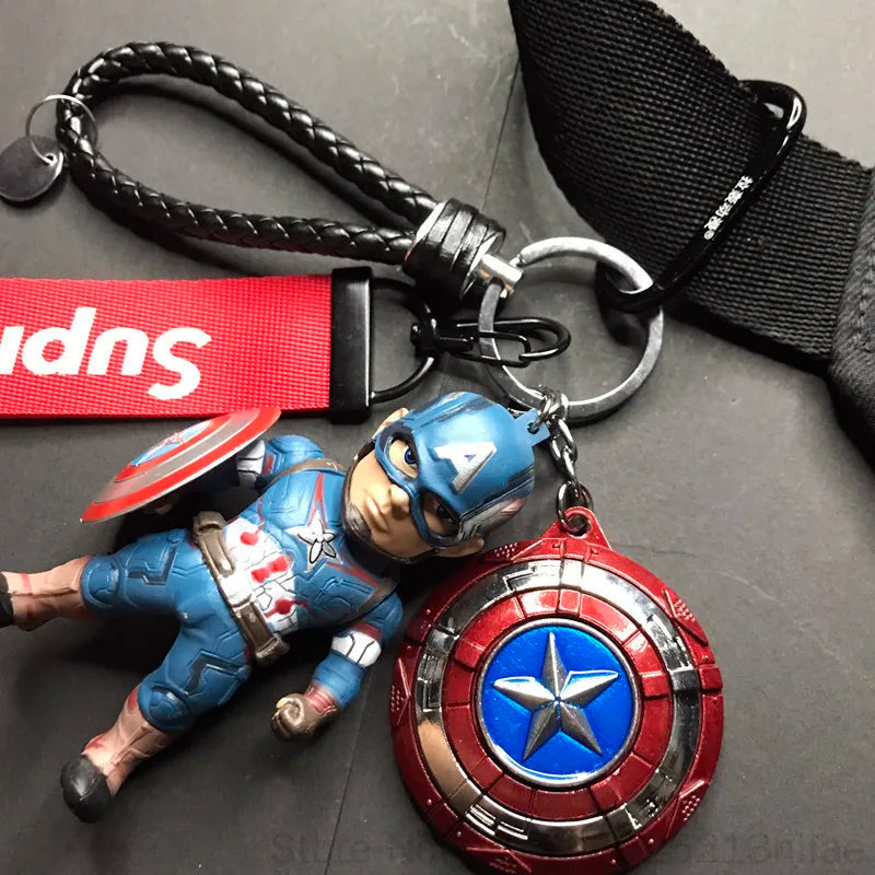 Marvel Superhero Keychain – Iron Man, Captain America & Spider-Man Pendant