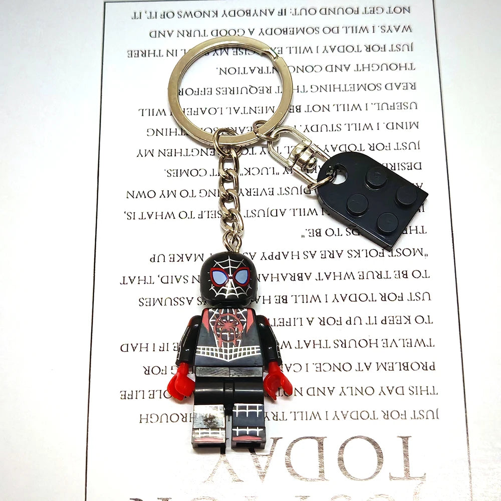 Spider-Man & Gwen Matching Couple Keychains – Heart-Shaped PVC Set