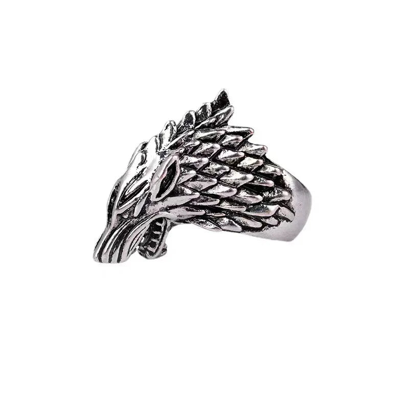 Game of Thrones Direwolf Ring – Retro Gothic Open Ring
