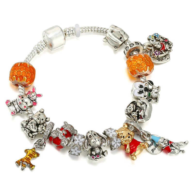 Marvel Spider-Man Charm Bracelet – Mask Clasp & Soaring City Beads