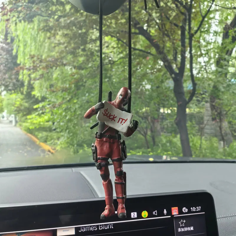 Deadpool Rearview Mirror Pendant – Marvel Car Hanging Figure