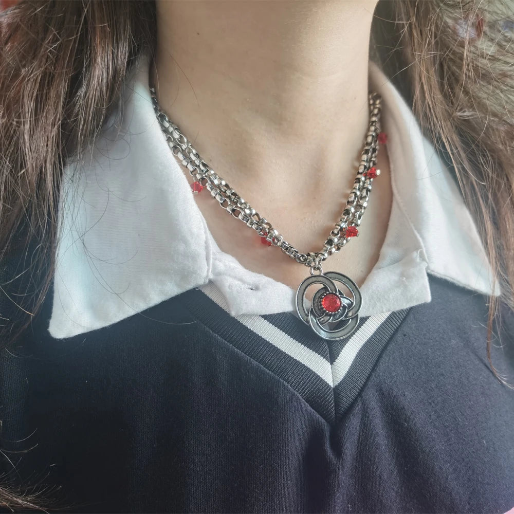 Rhaenyra Targaryen Ruby Chain Necklace – House of the Dragon Jewellery