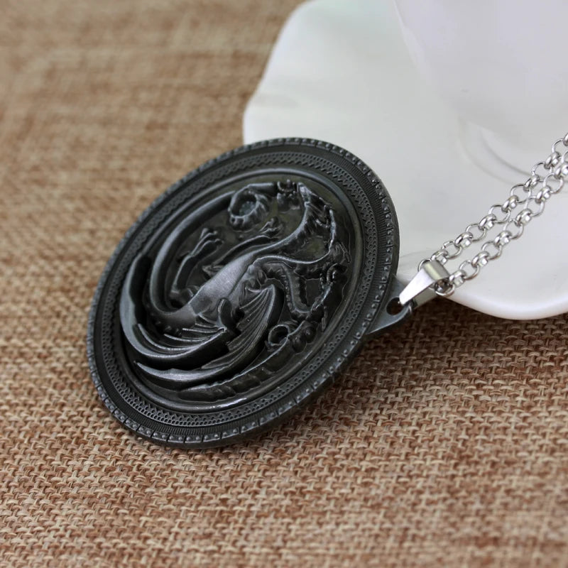 Game of Thrones House Targaryen Dragon Necklace – Vintage Pendant