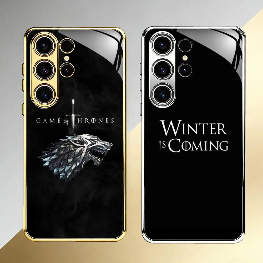 Game of Thrones Samsung Galaxy Case – Electroplated Glass Protective Phone Cover
