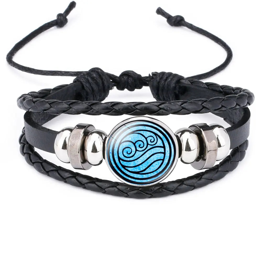 Avatar: The Last Airbender Leather Bracelet – Multilayer Braided Bangle
