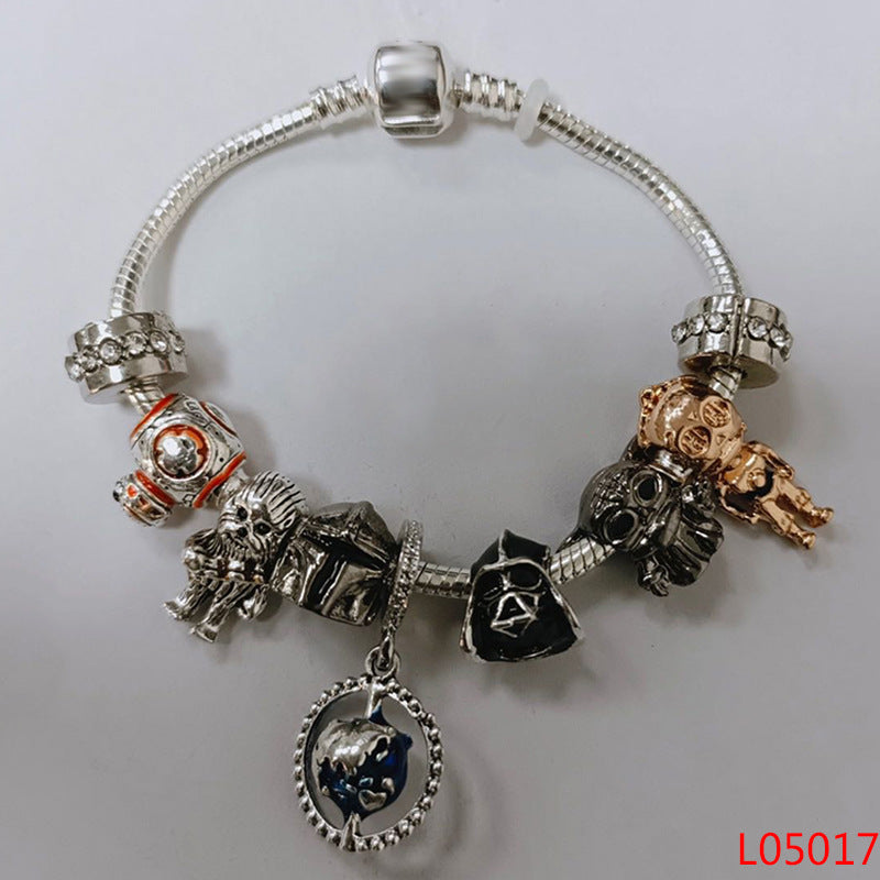Marvel Spider-Man Charm Bracelet – Mask Clasp & Soaring City Beads