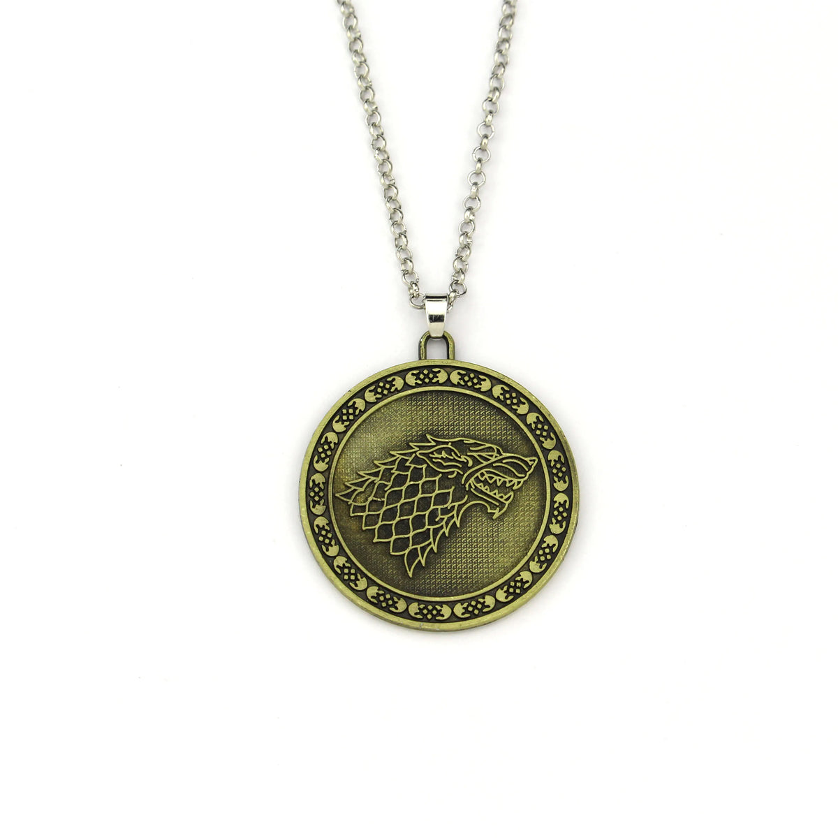 Game of Thrones House Stark Wolf Keychain – “Winter Is Coming” 3D Pendant