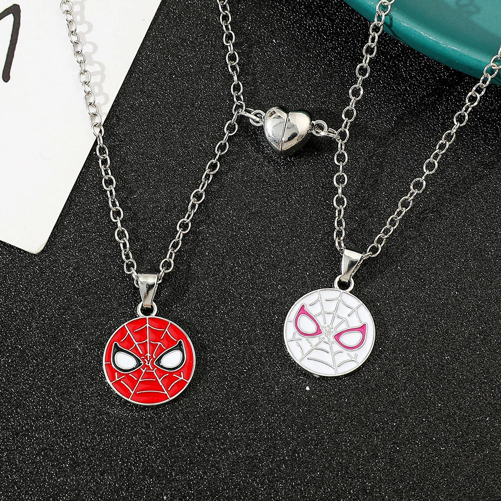 Spider-Man Couple Necklace Set – 2-Piece Marvel Pendant Jewelry