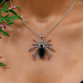 Gothic Vampire Spider Necklace – Black Venom Choker for Women